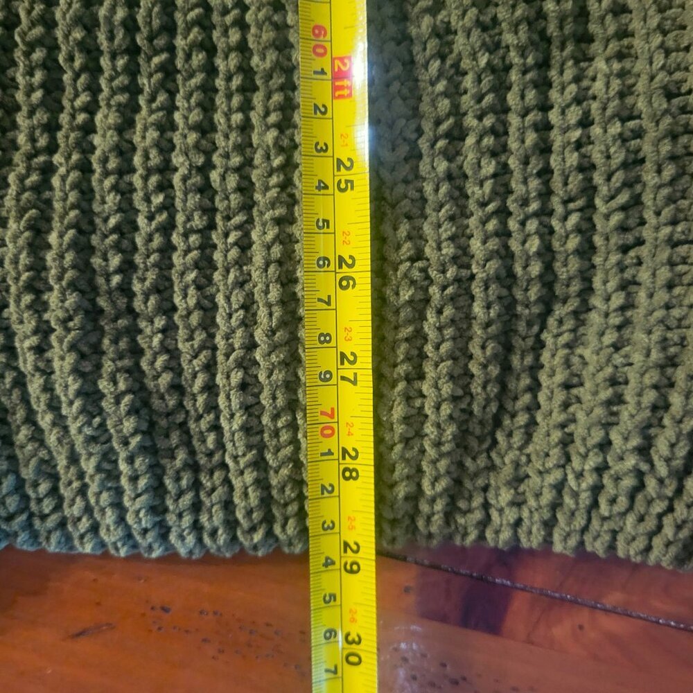 Double Zero Woman's Soft Knit Cozy Loose Fit Olive Green Cardigan - Size L - Picture 10 of 11